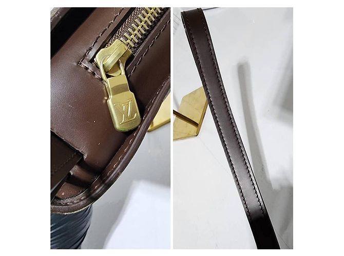 Borsa Louis Vuitton Damier Ebene Marrone - vista 7