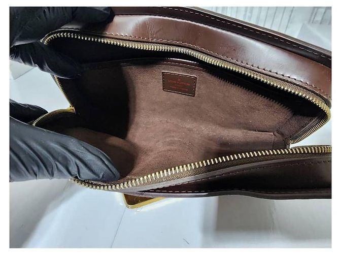 Borsa Louis Vuitton Damier Ebene Marrone - vista 8