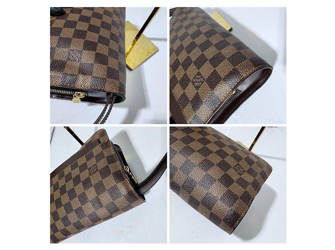 Borsa Louis Vuitton Damier Ebene Marrone - vista 9
