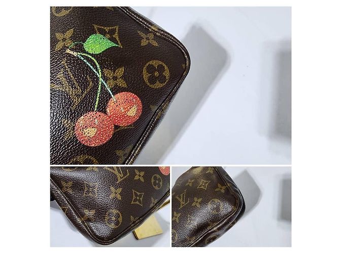 LOUIS VUITTON Pochette Accessori Monogram Cerises Marrone - vista 8