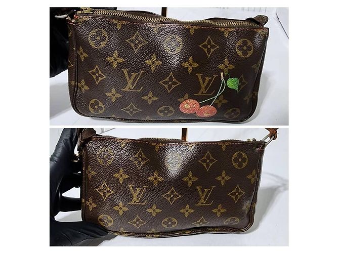 LOUIS VUITTON Pochette Accessori Monogram Cerises Marrone - vista 9