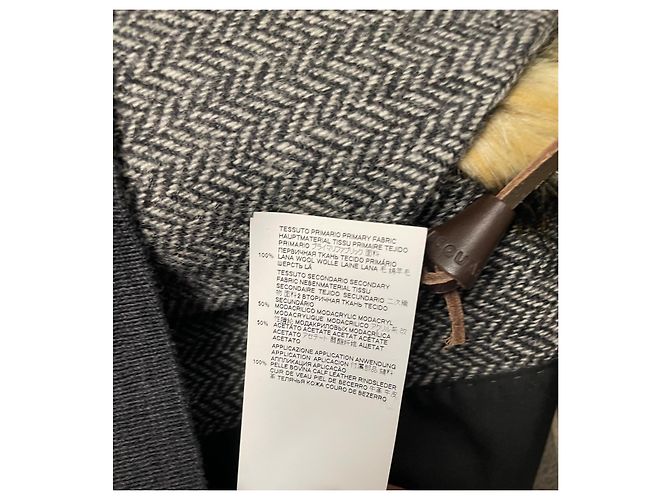 Dsquared2 Weste aus Wolle grau Fischgrätmuster - Ansicht 2
