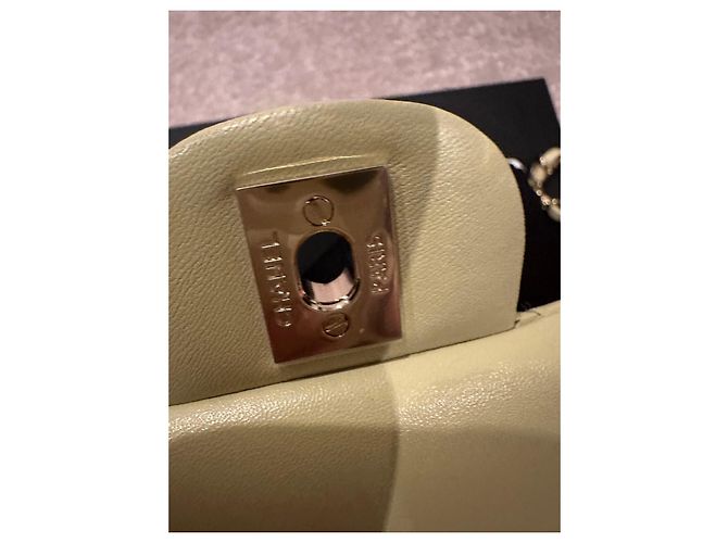 2.55 Chanel Mini Classic Flap in agnello verde - vista 4