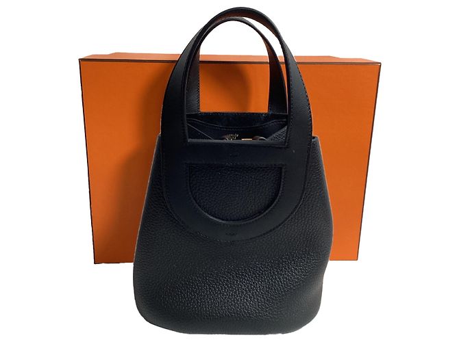 Borsa Hermès In-the-Loop 18 in pelle di vitello nera Nero - vista 8