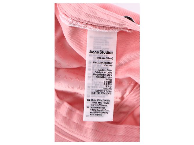 Baseballcap aus rosa Baumwolle mit Twill-Logo von Acne Studios Pink - Ansicht 14