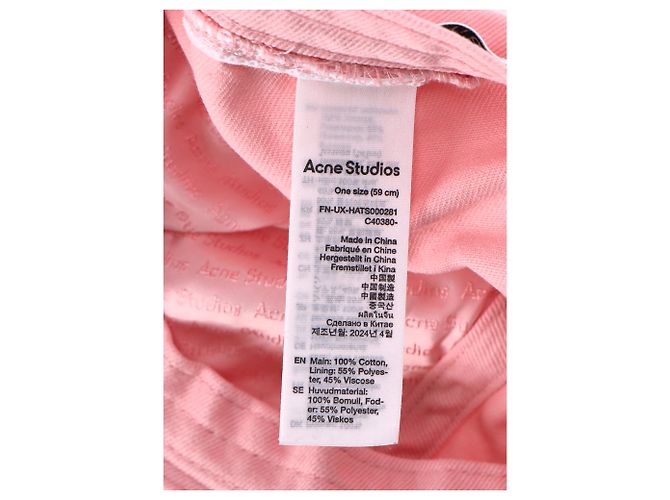 Baseballcap aus rosa Baumwolle mit Twill-Logo von Acne Studios Pink - Ansicht 7