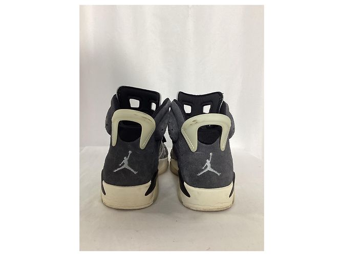 Baskets Nike Air Jordan 6 Retro Tech Chrome en daim gris Noir - vue 10