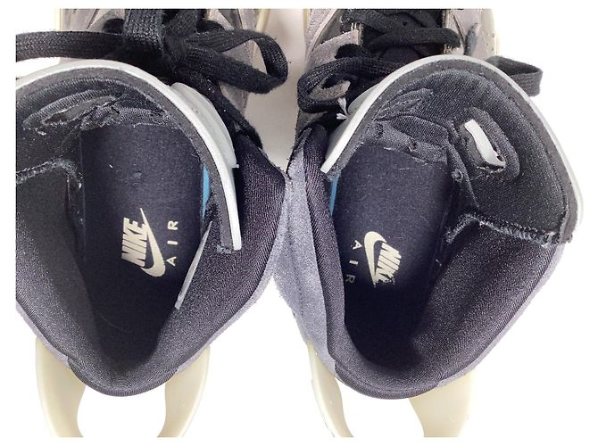 Baskets Nike Air Jordan 6 Retro Tech Chrome en daim gris Noir - vue 13