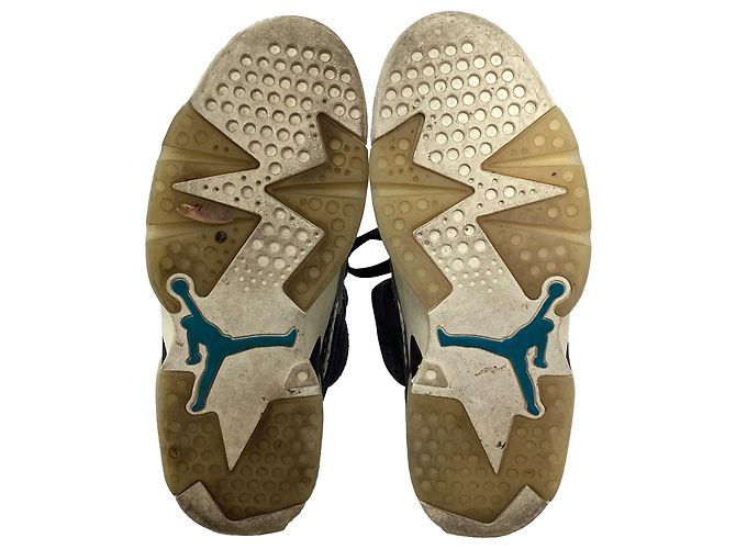 Baskets Nike Air Jordan 6 Retro Tech Chrome en daim gris Noir - vue 5