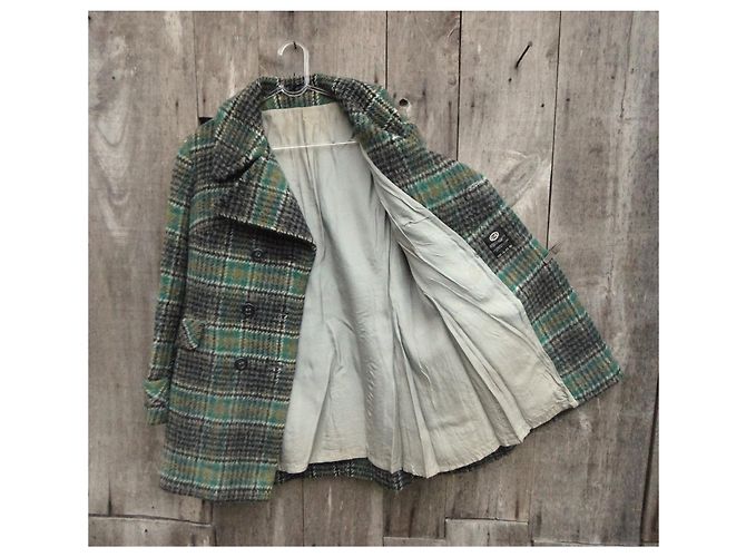 Autre Marque C & A Mantel in Grün aus Wolle und Mohair - Ansicht 5