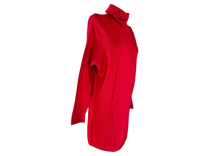 Autre Marque Moncolsk Kaschmir Kleid Rot - Ansicht 2