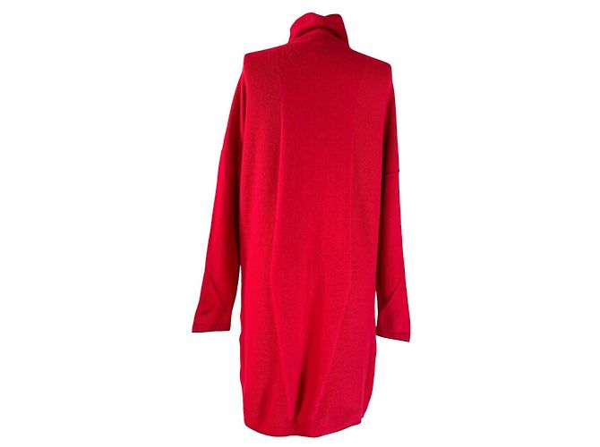 Autre Marque Moncolsk Kaschmir Kleid Rot - Ansicht 4