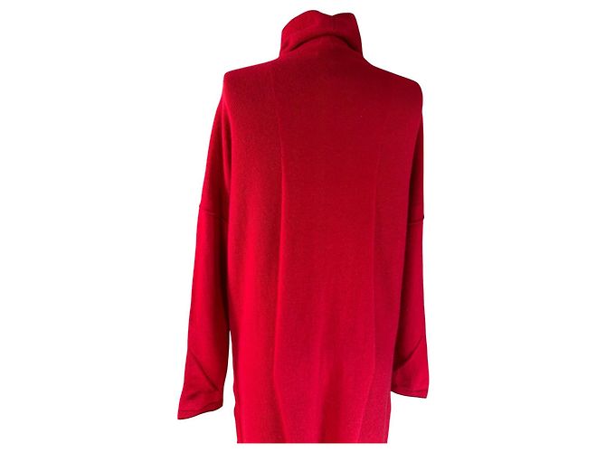Autre Marque Moncolsk Kaschmir Kleid Rot - Ansicht 5