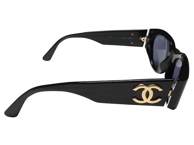 Gafas de sol negras con logo CC dorado Chanel 04152 Negro - vista 2