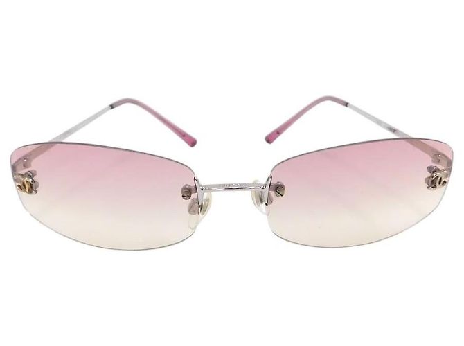 Gafas de sol sin montura Chanel CC logo con tinte rosa 4002 - vista 3