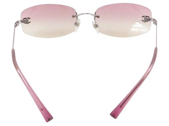 Gafas de sol sin montura Chanel CC logo con tinte rosa 4002 - vista 4