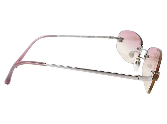 Gafas de sol sin montura Chanel CC logo con tinte rosa 4002 - vista 6