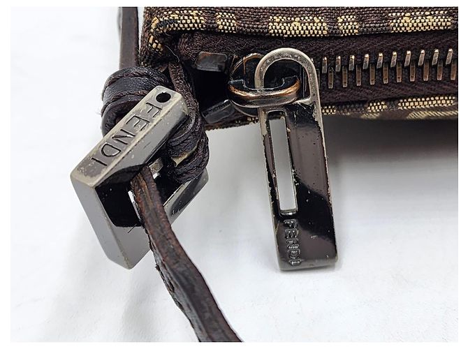Borsa a Spalla Fendi Baguette Zucca Zucchino Marrone - vista 11