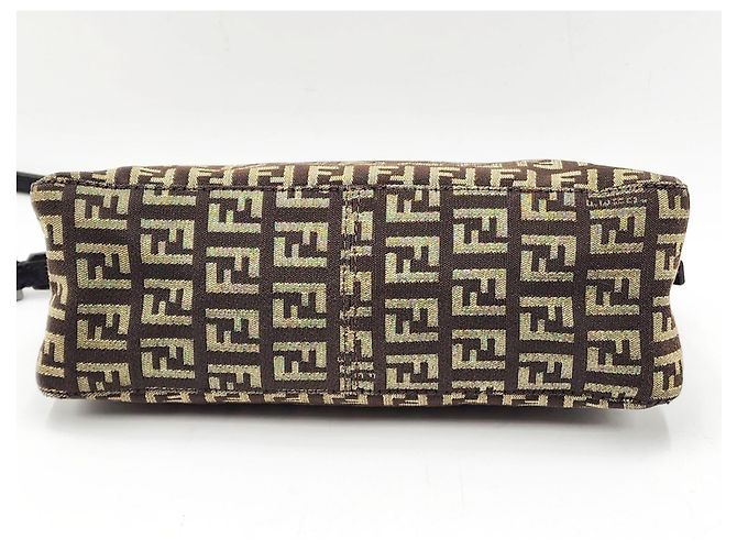 Borsa a Spalla Fendi Baguette Zucca Zucchino Marrone - vista 13