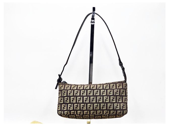 Borsa a Spalla Fendi Baguette Zucca Zucchino Marrone - vista 2