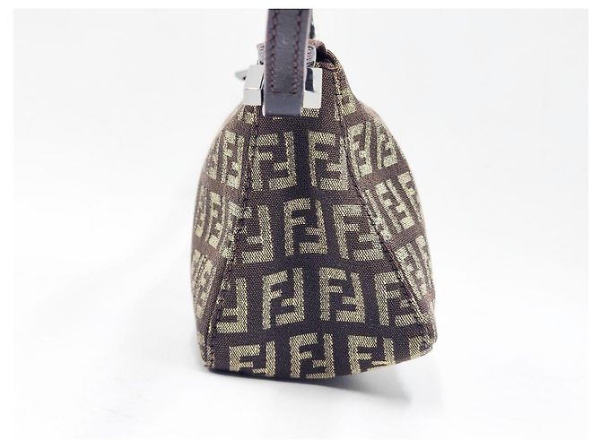 Borsa a Spalla Fendi Baguette Zucca Zucchino Marrone - vista 6