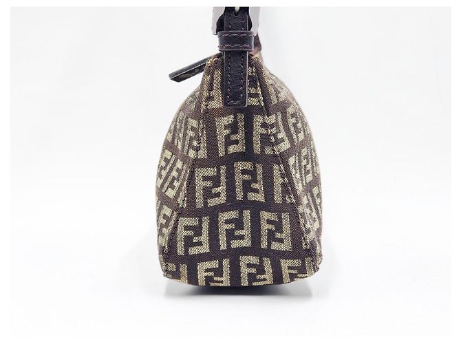 Borsa a Spalla Fendi Baguette Zucca Zucchino Marrone - vista 7