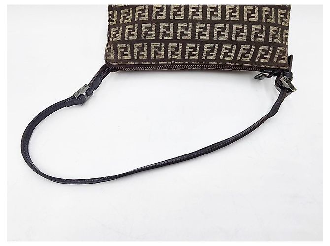 Borsa a Spalla Fendi Baguette Zucca Zucchino Marrone - vista 8