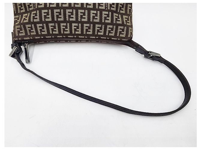 Borsa a Spalla Fendi Baguette Zucca Zucchino Marrone - vista 9