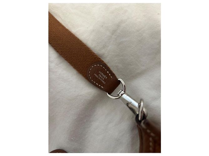 Hermès Evelyne Handtasche aus Leder Camel Kamel - Ansicht 12