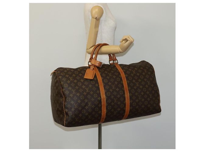 LOUIS VUITTON Monogram Keepall 60 Borsa Boston M41422 LV Auth yk16870 Monogramma - vista 22