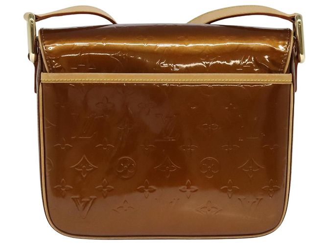 LOUIS VUITTON Borsa a Spalla Monogram Vernis Christie GM Bronzo M91107 Auth 108191 - vista 2