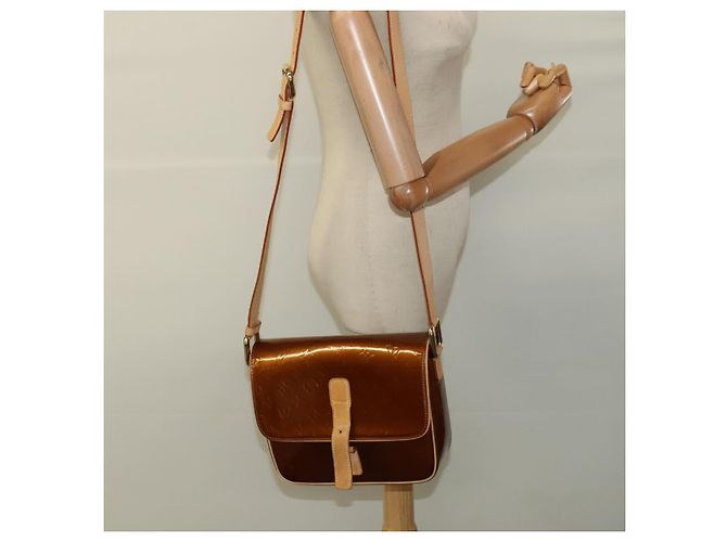 LOUIS VUITTON Borsa a Spalla Monogram Vernis Christie GM Bronzo M91107 Auth 108191 - vista 23
