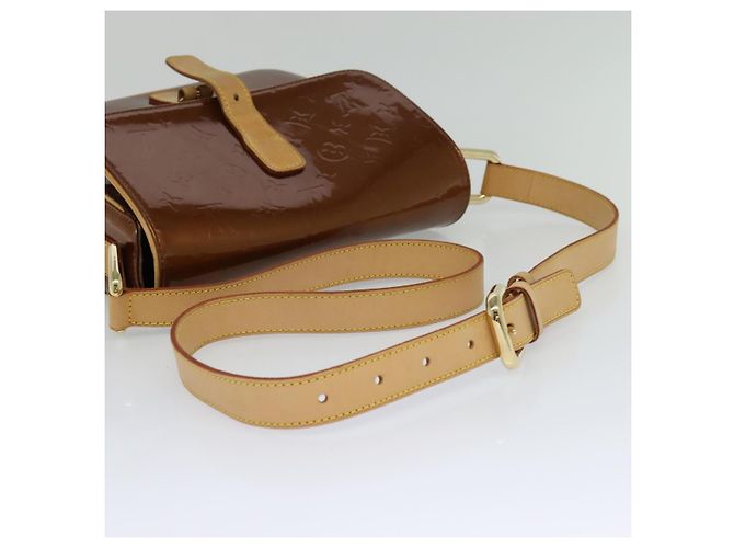 LOUIS VUITTON Borsa a Spalla Monogram Vernis Christie GM Bronzo M91107 Auth 108191 - vista 7