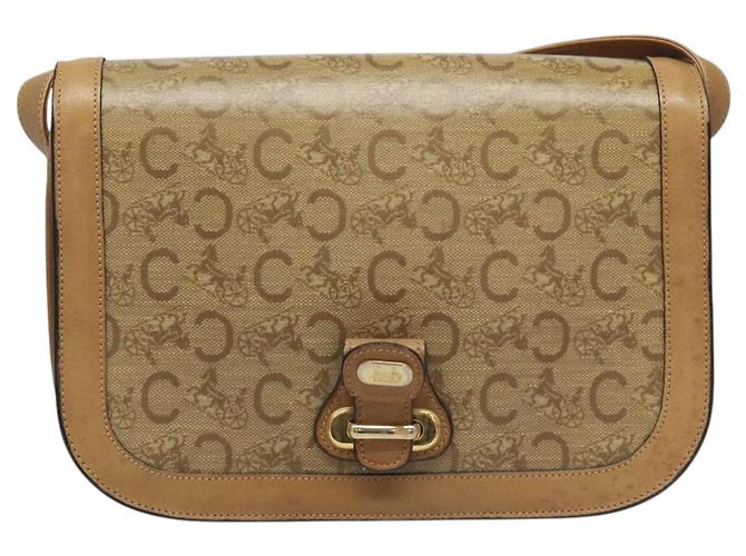 Céline Borsa a spalla CELINE C Sulky in PVC beige Auth 104458 - vista 13
