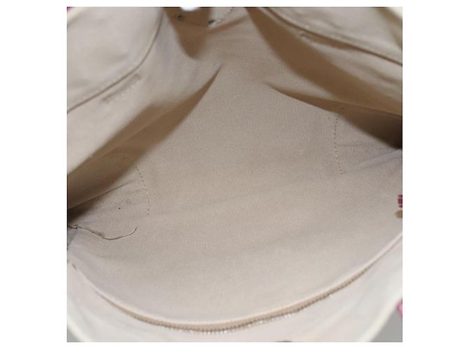 PRADA Borsa Tote Tela Camoscio Beige Viola Argento Auth hk2041 Porpora - vista 10
