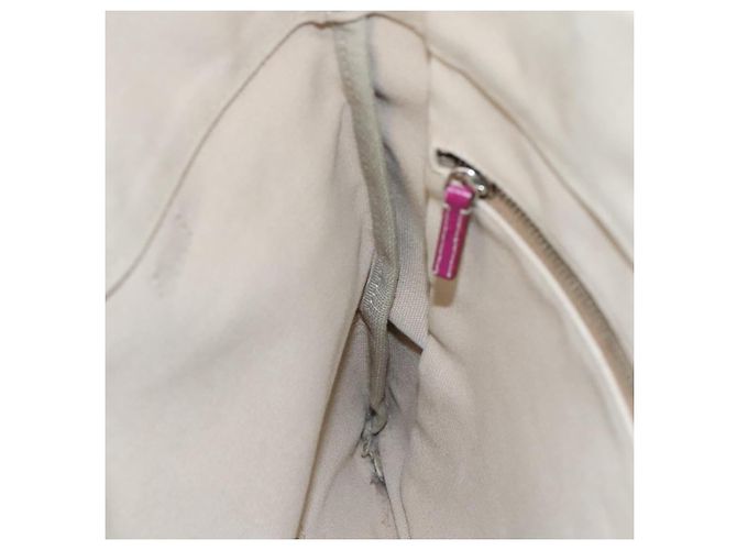 PRADA Borsa Tote Tela Camoscio Beige Viola Argento Auth hk2041 Porpora - vista 18