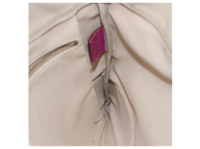PRADA Borsa Tote Tela Camoscio Beige Viola Argento Auth hk2041 Porpora - vista 19