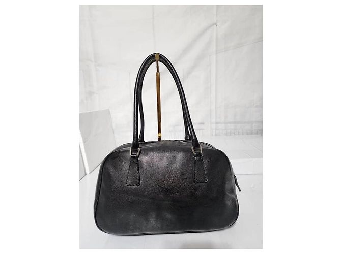 Borsa a Spalla Prada Saffiano Lux Bauletto Nera Nero - vista 4