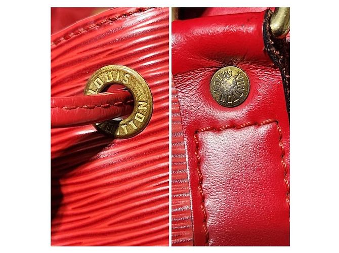 LOUIS VUITTON Epi Petit Noe Castillan Borsa a Spalla Rossa Rosso - vista 11
