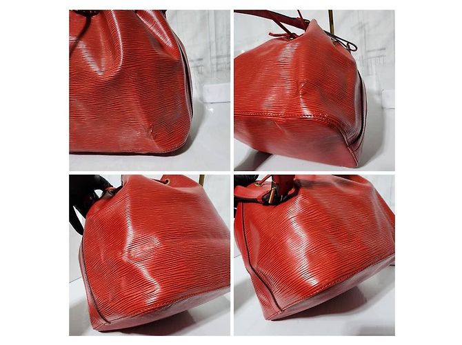 LOUIS VUITTON Epi Petit Noe Castillan Borsa a Spalla Rossa Rosso - vista 5