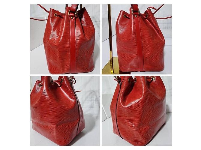 LOUIS VUITTON Epi Petit Noe Castillan Borsa a Spalla Rossa Rosso - vista 8