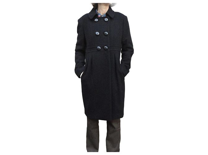 Abrigo Tara Jarmon de lana negro Talla 38 - vista 2