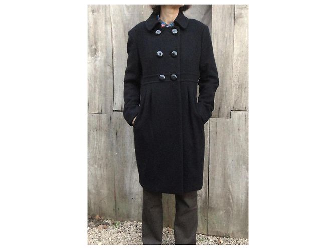 Abrigo Tara Jarmon de lana negro Talla 38 - vista 3