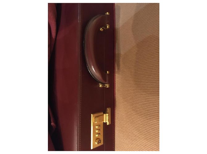 Cartier Vintage Aktentasche Bordeaux - Ansicht 4