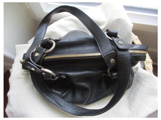 Borsa Fratelli Rosseti in pelle nera granulata Nero - vista 4
