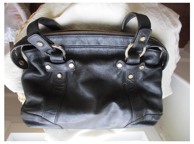 Borsa Fratelli Rosseti in pelle nera granulata Nero - vista 5
