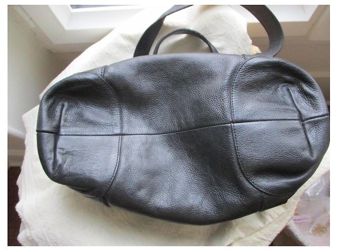 Borsa Fratelli Rosseti in pelle nera granulata Nero - vista 6