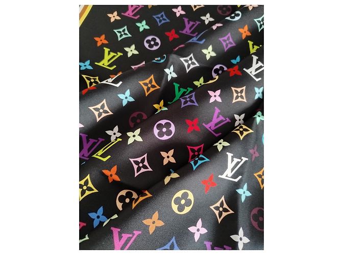 Louis Vuitton x Takashi Murakami Monogramm Multicolor Quadrat 90 Schwarz Mehrfarben - Ansicht 2