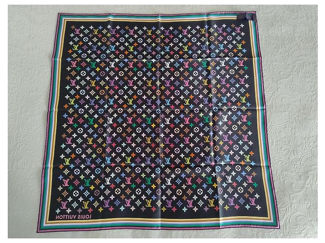 Louis Vuitton x Takashi Murakami Monogramm Multicolor Quadrat 90 Schwarz Mehrfarben - Ansicht 4