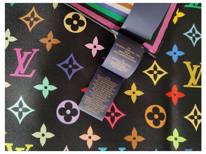 Louis Vuitton x Takashi Murakami Monogramm Multicolor Quadrat 90 Schwarz Mehrfarben - Ansicht 8
